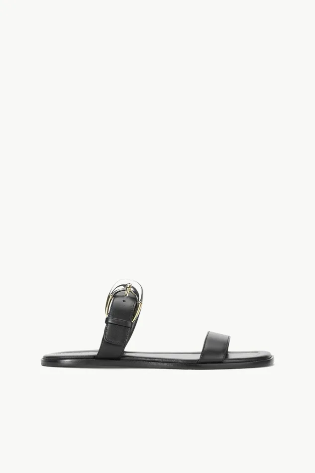 STAUD HARLOW FLAT SANDAL Black Women Swim