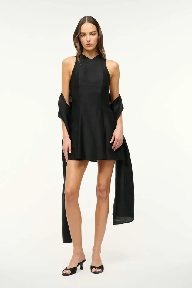 STAUD JONI SHAWL Black Women Silk