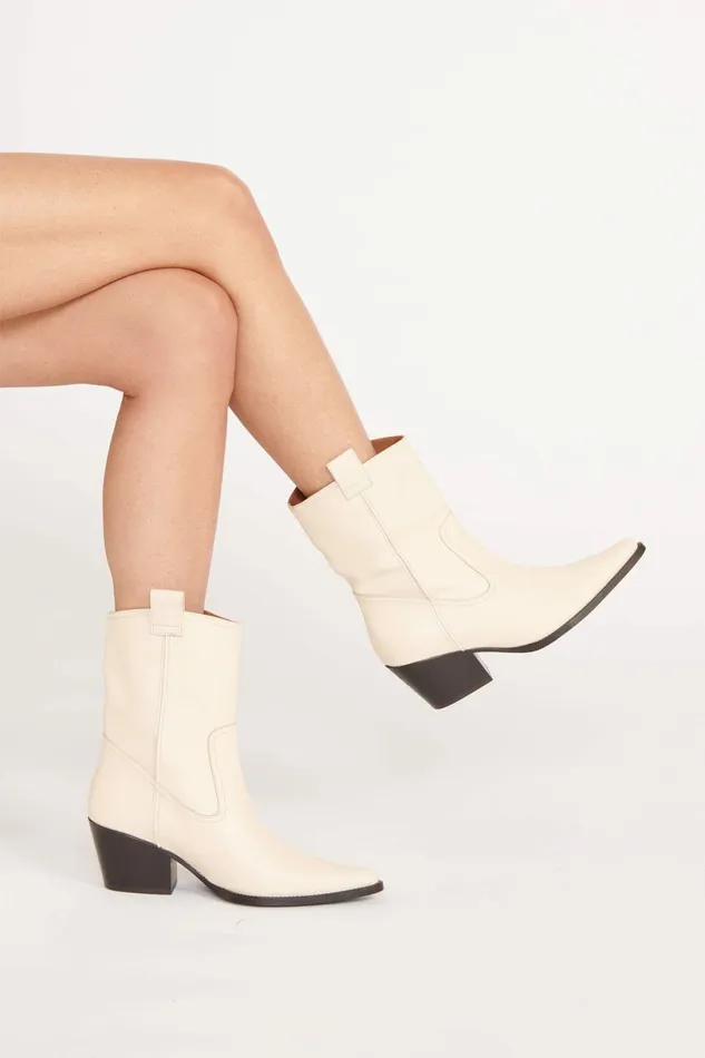 STAUD JUNE BOOT Cream Women Boots