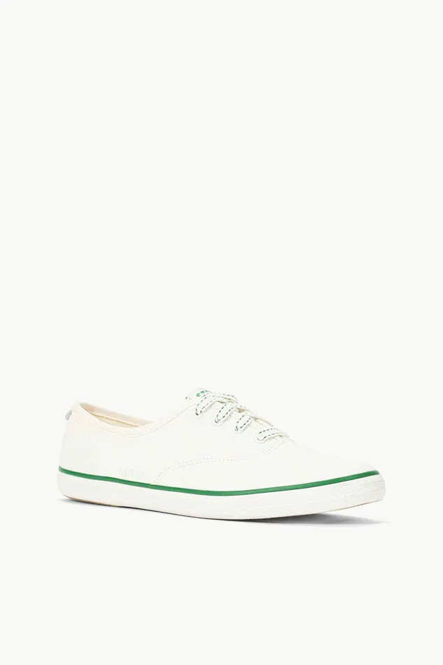 STAUD KEDS CHAMPION CANVAS White Green Women Sneakers STAUD KEDS CHAMPION CANVAS White Green Women Sneakers