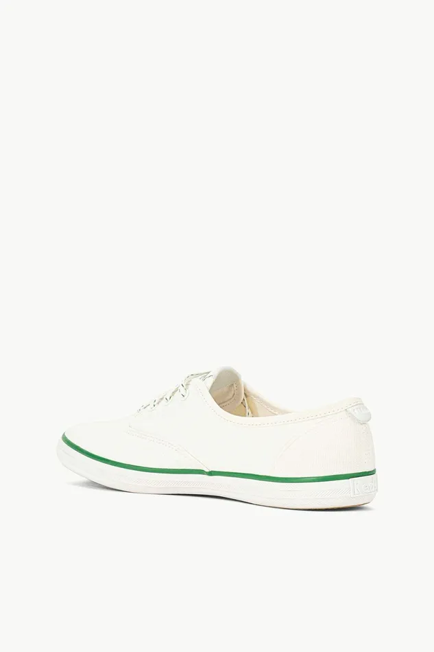 STAUD KEDS CHAMPION CANVAS White Green Women Sneakers STAUD KEDS CHAMPION CANVAS White Green Women Sneakers
