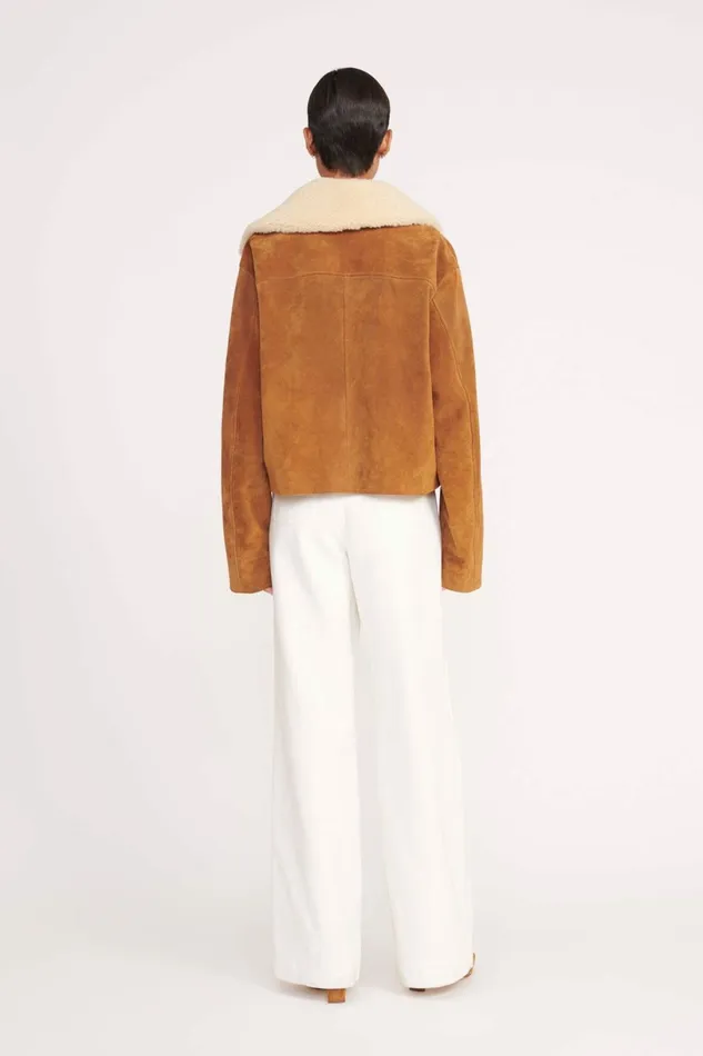 STAUD LENORA JACKET Tan Women Outerwear and Jackets STAUD LENORA JACKET Tan Women Outerwear and Jackets