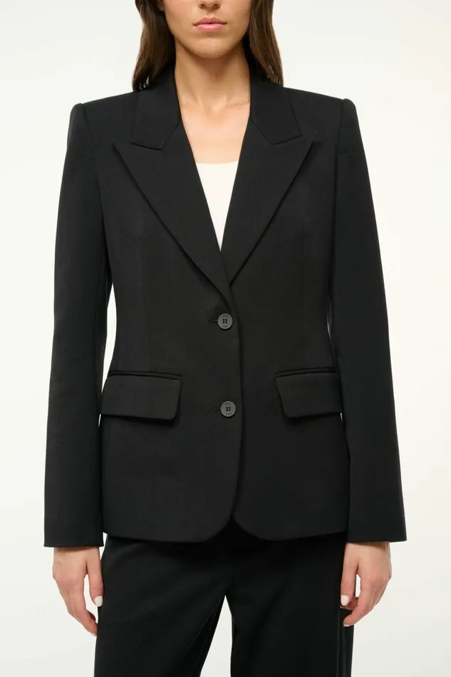 STAUD LEXINGTON BLAZER Black Women Outerwear and Jackets STAUD LEXINGTON BLAZER Black Women Outerwear and Jackets