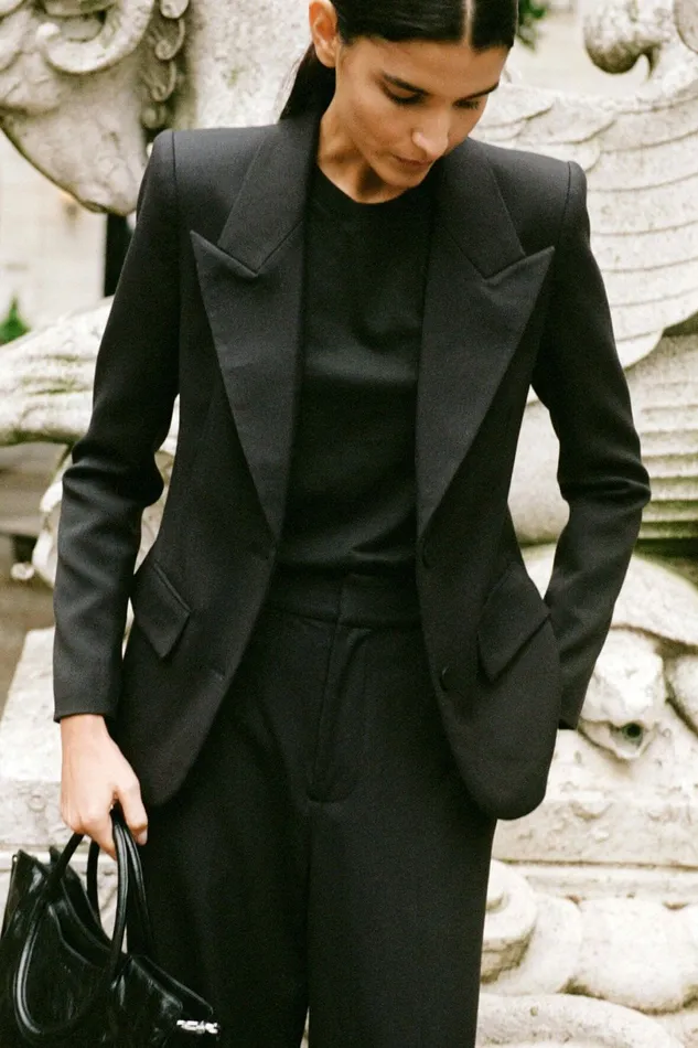 STAUD LEXINGTON BLAZER Black Women Outerwear and Jackets STAUD LEXINGTON BLAZER Black Women Outerwear and Jackets