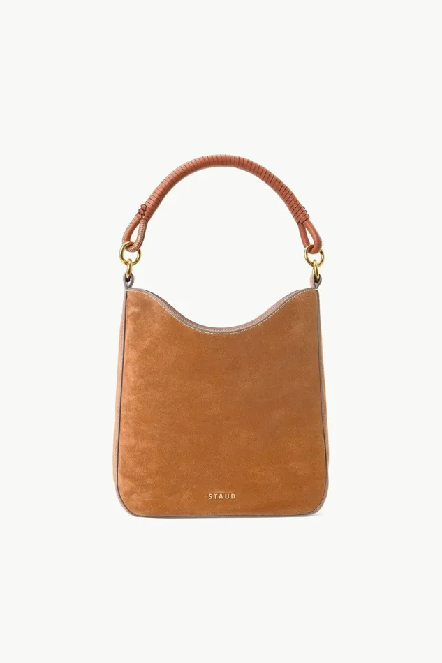 STAUD MEL BAG Tan Suede Women Shoulder STAUD MEL BAG Tan Suede Women Shoulder