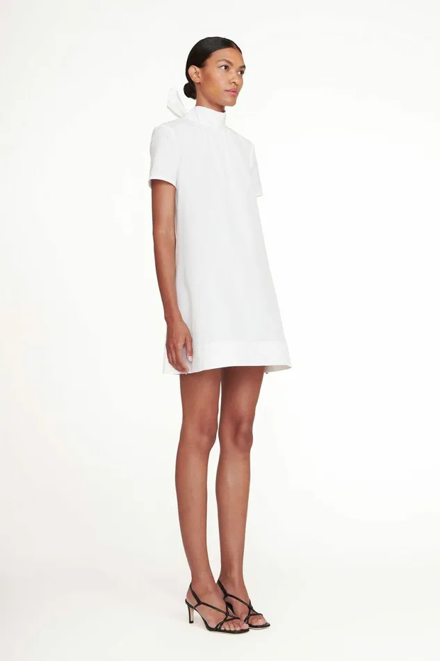 STAUD MINI ILANA DRESS White Women Dresses STAUD MINI ILANA DRESS White Women Dresses
