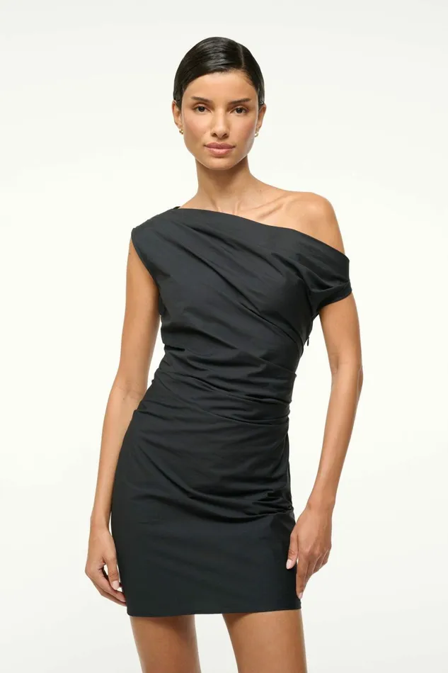 STAUD PHARE MINI DRESS Black Women Dresses STAUD PHARE MINI DRESS Black Women Dresses
