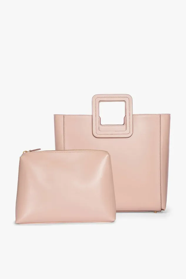 STAUD SHIRLEY LEATHER BAG Blush Women Totes