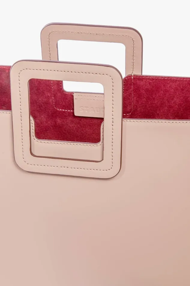 STAUD SHIRLEY LEATHER BAG Blush Women Totes