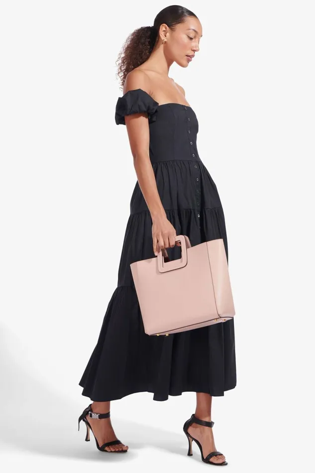 STAUD SHIRLEY LEATHER BAG Blush Women Totes