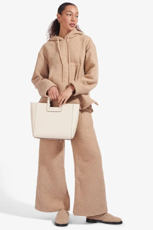 STAUD SHIRLEY LEATHER BAG Cream Women Totes