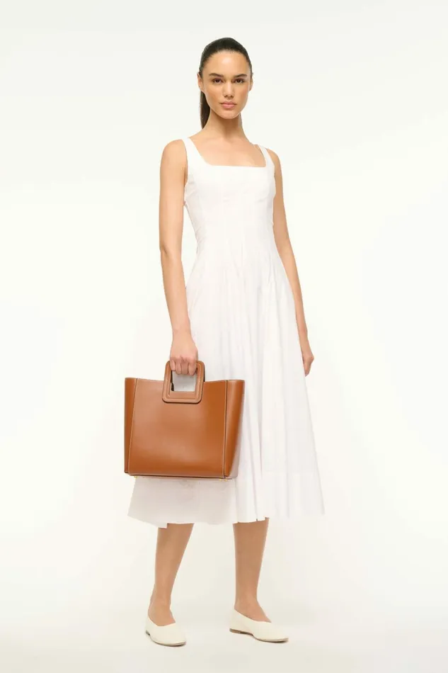 STAUD SHIRLEY LEATHER BAG Saddle Women Totes