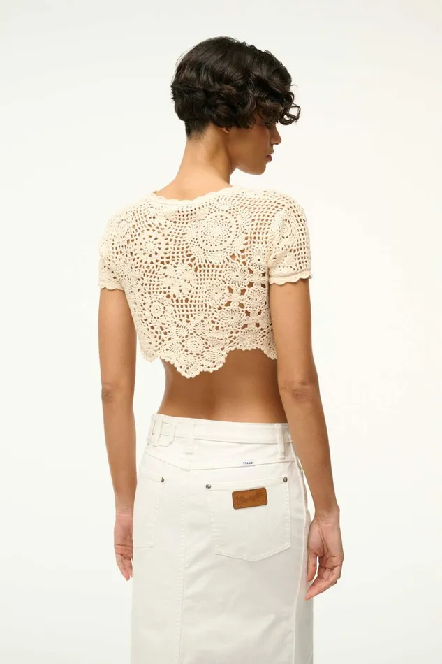 STAUD STARLIGHT TOP Buttercream Women Tops STAUD STARLIGHT TOP Buttercream Women Tops