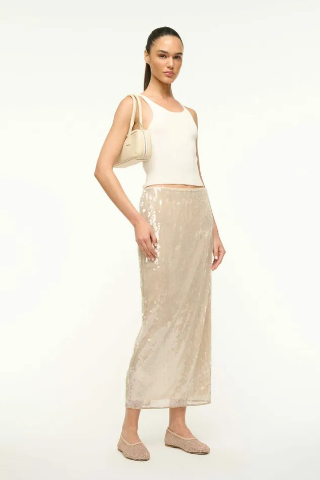 STAUD THE DUDE SHOULDER BAG Cream Women The Evening Edit STAUD THE DUDE SHOULDER BAG Cream Women The Evening Edit