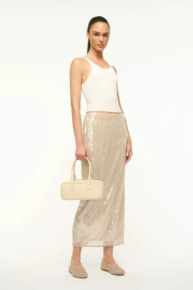 STAUD THE DUDE SHOULDER BAG Cream Women The Evening Edit STAUD THE DUDE SHOULDER BAG Cream Women The Evening Edit