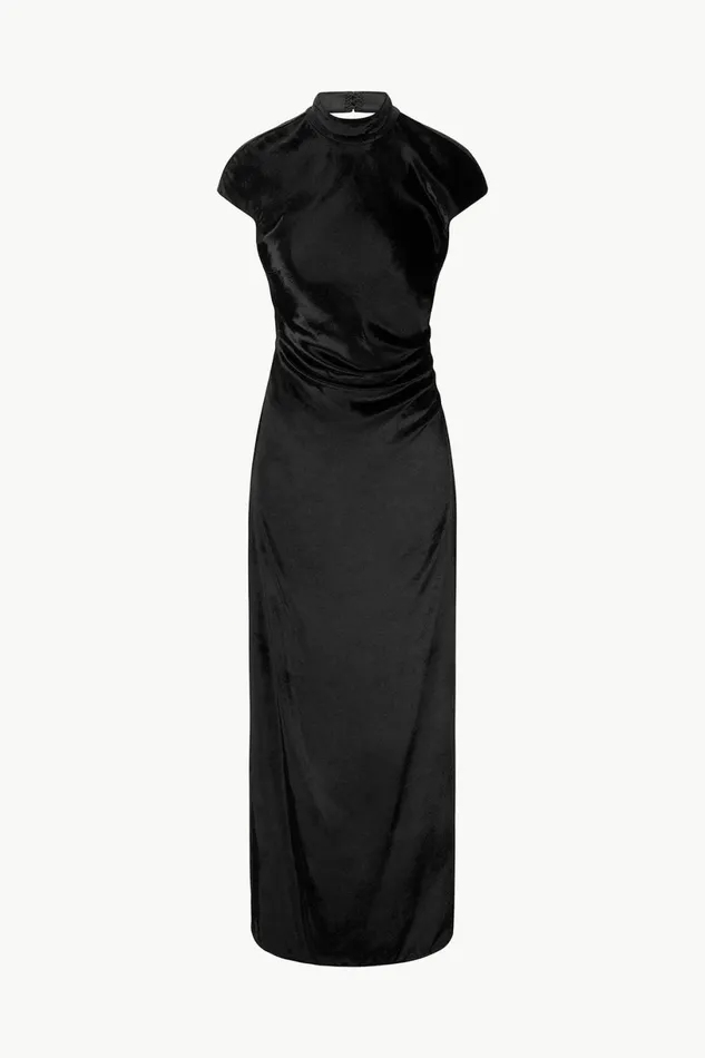 STAUD TINA DRESS Black Women Dresses STAUD TINA DRESS Black Women Dresses