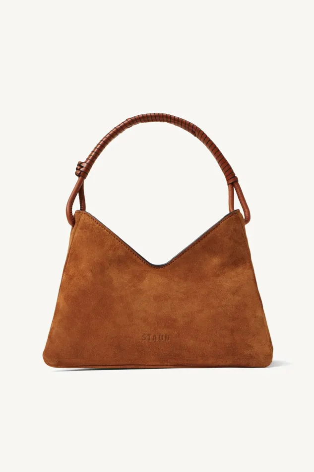 STAUD VALERIE SHOULDER BAG Tan Suede Women Shoulder STAUD VALERIE SHOULDER BAG Tan Suede Women Shoulder