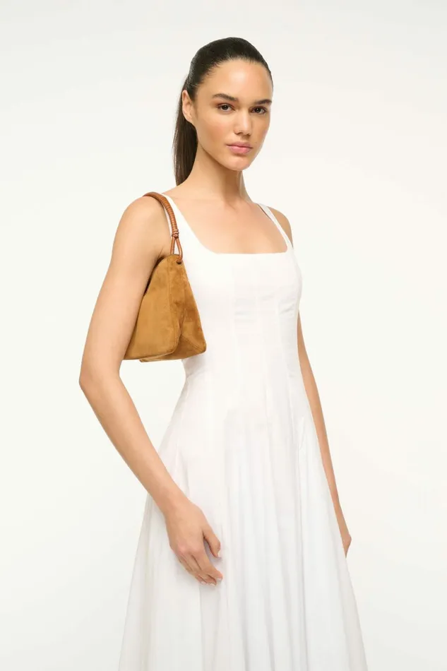 STAUD VALERIE SHOULDER BAG Tan Suede Women Shoulder STAUD VALERIE SHOULDER BAG Tan Suede Women Shoulder
