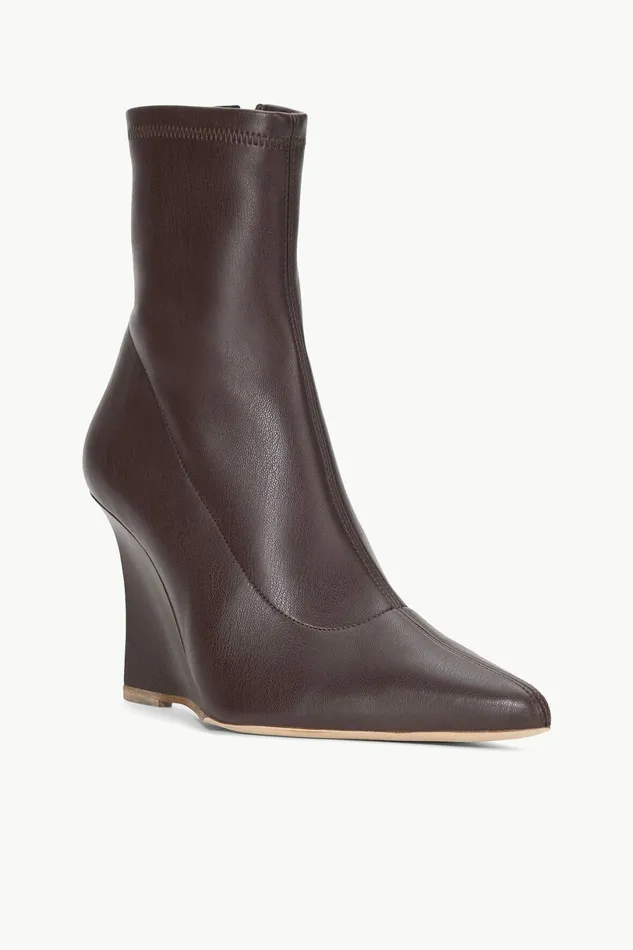 STAUD VESPER ANKLE WEDGE BOOT Espresso Women Boots STAUD VESPER ANKLE WEDGE BOOT Espresso Women Boots