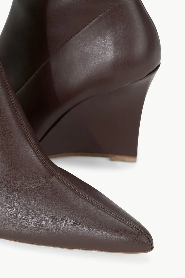STAUD VESPER ANKLE WEDGE BOOT Espresso Women Boots STAUD VESPER ANKLE WEDGE BOOT Espresso Women Boots