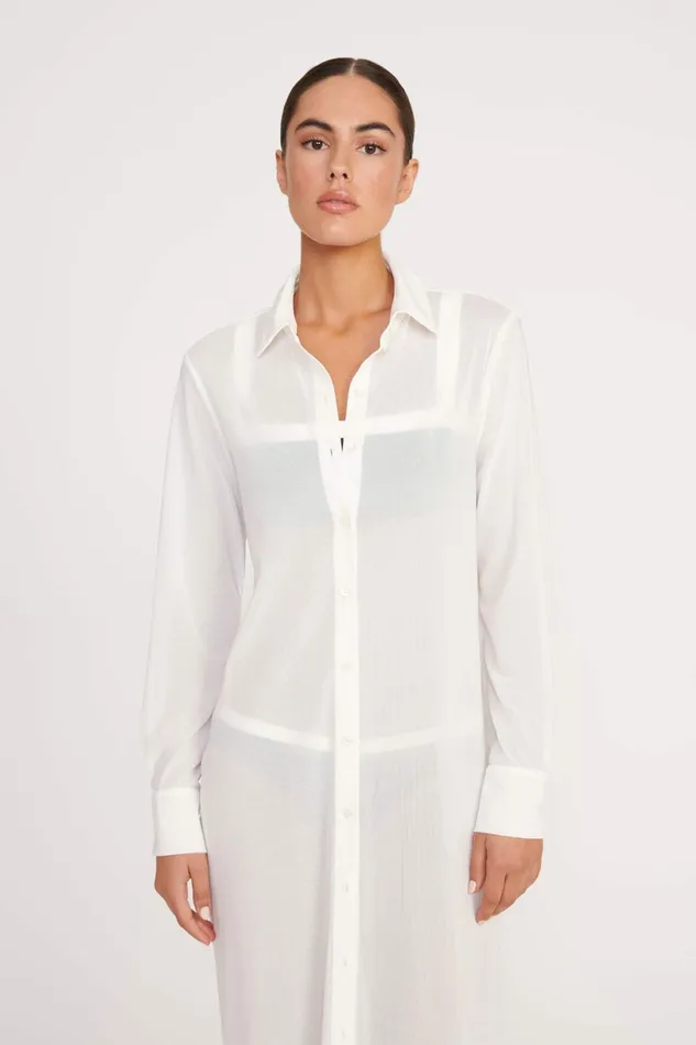 STAUD VITA DRESS White Women Swim STAUD VITA DRESS White Women Swim