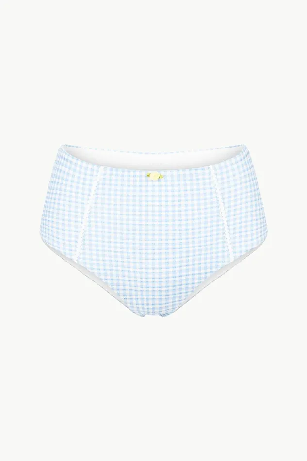 STAUD WAILEA BIKINI BOTTOM Sky Micro Check Women Swim STAUD WAILEA BIKINI BOTTOM Sky Micro Check Women Swim