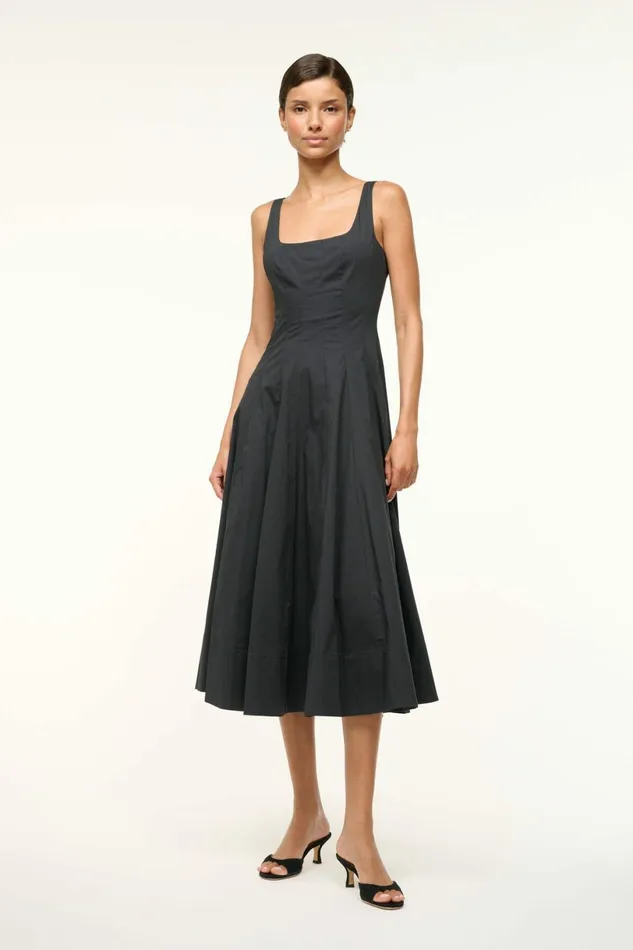 STAUD WELLS DRESS Black Women Dresses