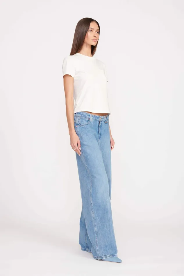 STAUD WRANGLER THE W TEE White Women Tops STAUD WRANGLER THE W TEE White Women Tops