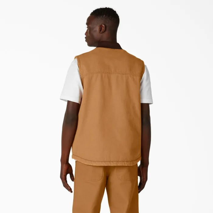 Stonewashed Duck High Pile Fleece Lined Vest Stonewashed Brown Duck Stonewashed Brown Duck sbd Men Dickies Vests Stonewashed Duck High Pile Fleece Lined Vest Stonewashed Brown Duck Stonewashed Brown Duck sbd Men Dickies Vests