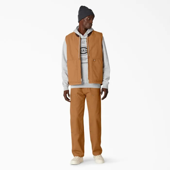 Stonewashed Duck High Pile Fleece Lined Vest Stonewashed Brown Duck Stonewashed Brown Duck sbd Men Dickies Vests Stonewashed Duck High Pile Fleece Lined Vest Stonewashed Brown Duck Stonewashed Brown Duck sbd Men Dickies Vests