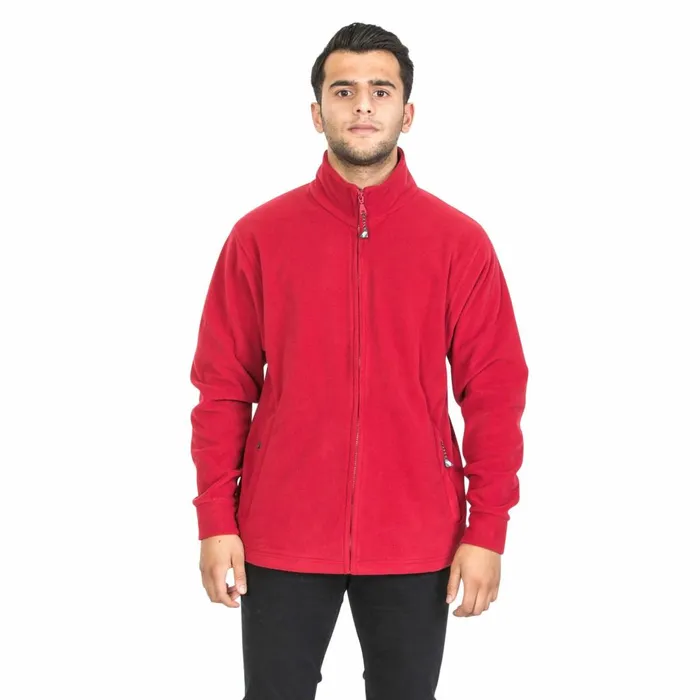 Strength Fleece Jacket Red Men Trespass Fleeces