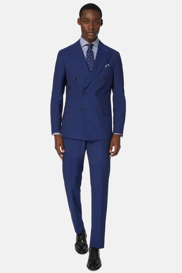 Suits Men Boggi Milano Blue DoubleBreasted B Travel Suit Blue