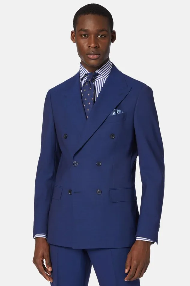 Suits Men Boggi Milano Blue DoubleBreasted B Travel Suit Blue Suits Men Boggi Milano Blue DoubleBreasted B Travel Suit Blue