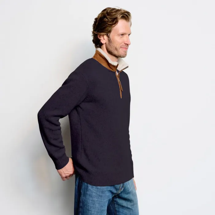 Sweaters Men Orvis Stowe QuarterZip Sweater Navy