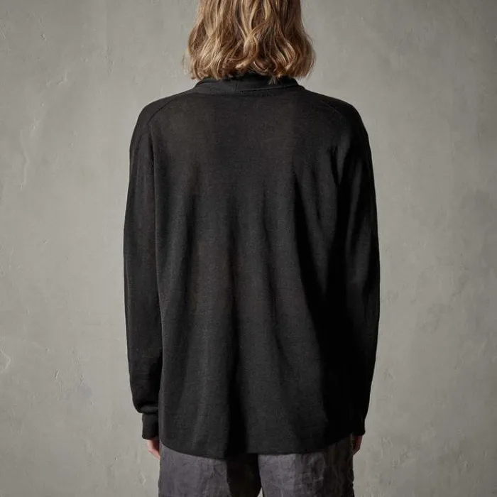 Sweaters Women James Perse Dunes Linen Cardigan Blackblack