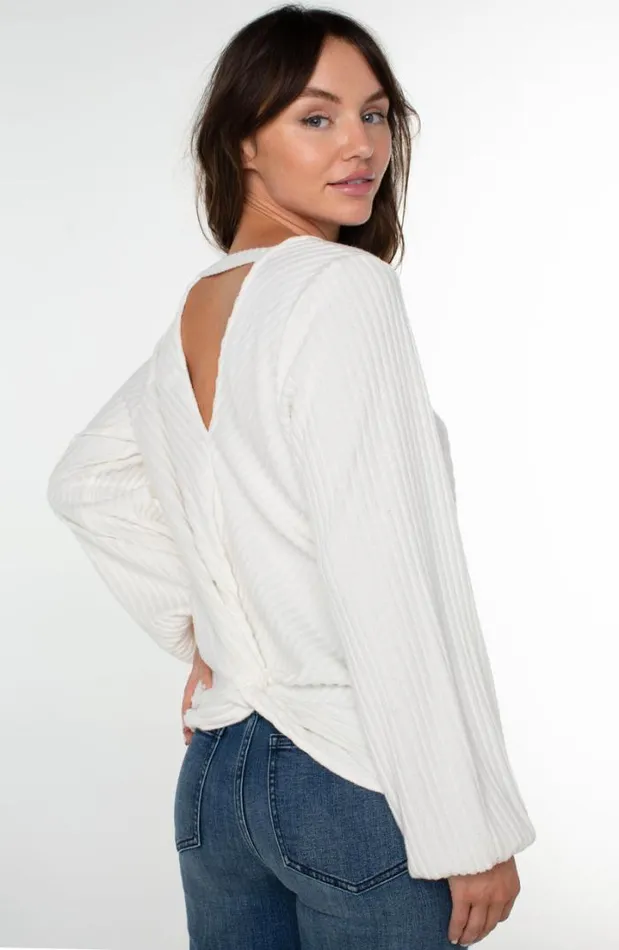 SWEATERS Women Liverpool Los Angeles TWIST BACK LONG SLEEVE KNIT Cream