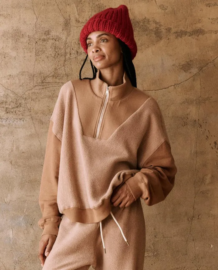 Sweaters Women The Great The Slouch Trail Sweatshirt Fawn Sweaters Women The Great The Slouch Trail Sweatshirt Fawn