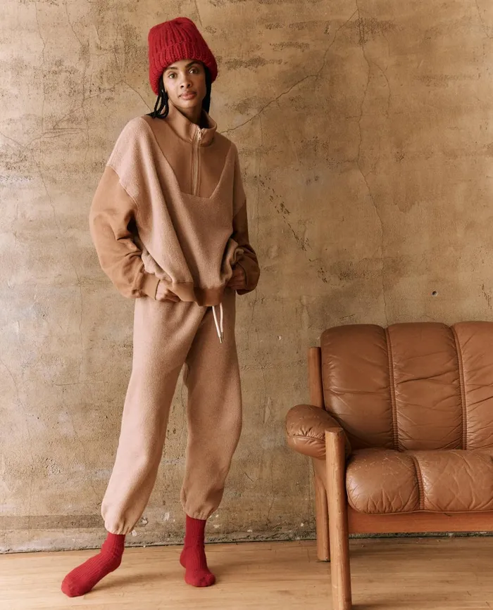 Sweaters Women The Great The Slouch Trail Sweatshirt Fawn Sweaters Women The Great The Slouch Trail Sweatshirt Fawn