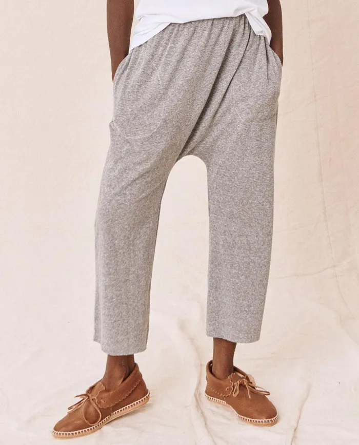 Sweatpants Women The Great The Jersey Crop Heather Grey
