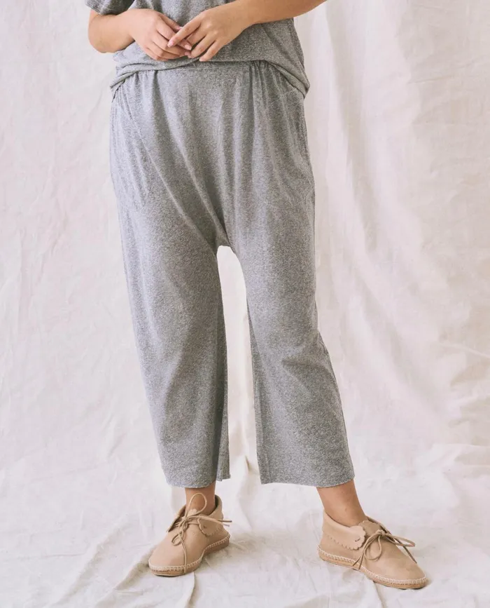 Sweatpants Women The Great The Jersey Crop Heather Grey Sweatpants Women The Great The Jersey Crop Heather Grey