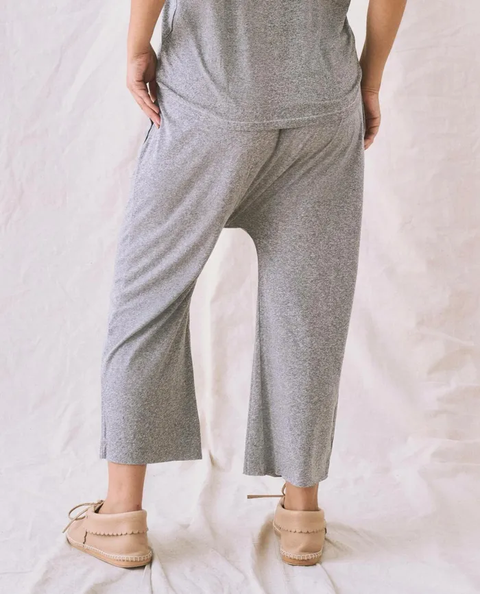 Sweatpants Women The Great The Jersey Crop Heather Grey Sweatpants Women The Great The Jersey Crop Heather Grey