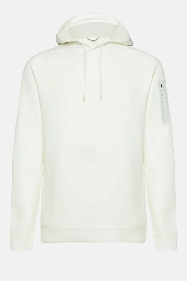Sweatshirts And Joggers Men Boggi Milano Light Recycled Scuba Hooded Sweatshirt White Sweatshirts And Joggers Men Boggi Milano Light Recycled Scuba Hooded Sweatshirt White