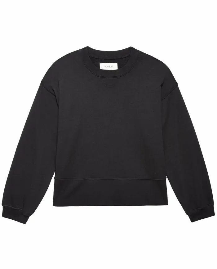 Sweatshirts Women The Great The League Sweatshirt Almost Black Sweatshirts Women The Great The League Sweatshirt Almost Black
