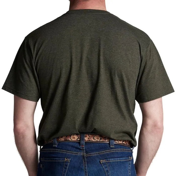 TShirts and Polos Men Justin Boots Justin Bison Tee Olive Heather 040green041