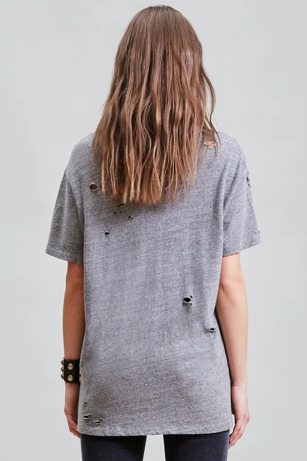 TShirts FU Ripped Boy TShirt 8211 Heather Grey R13 Women