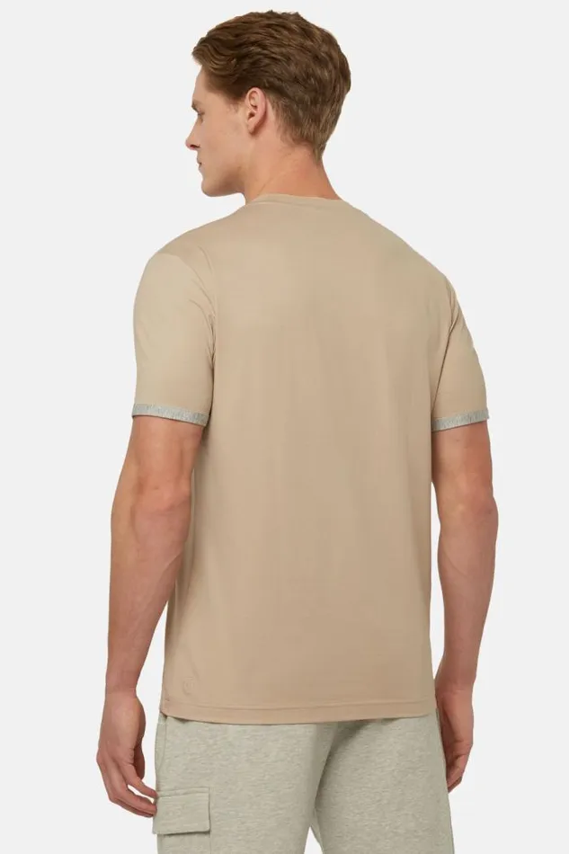 TShirts Men Boggi Milano TShirt In Sustainable HighPerformance Jersey Beige TShirts Men Boggi Milano TShirt In Sustainable HighPerformance Jersey Beige