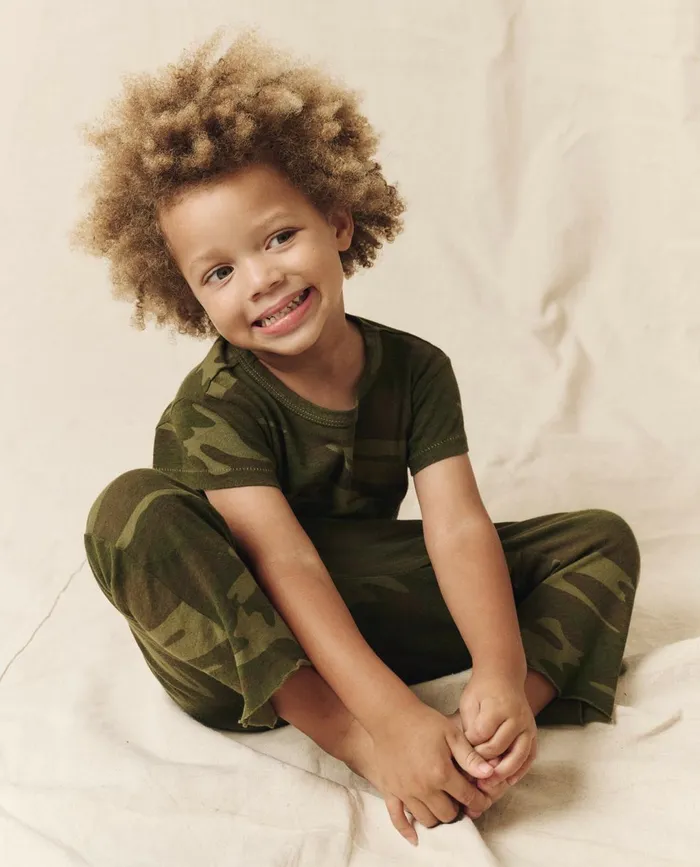 Tees and Sweats Kids The Great The Little Boxy Crew Novelty Deep Woods Camo