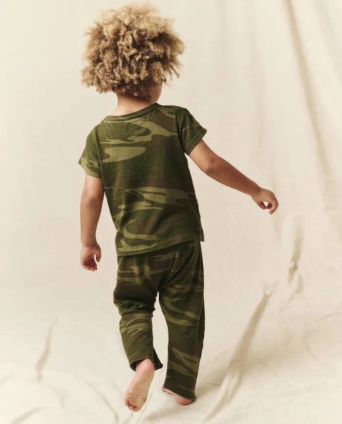 Tees and Sweats Kids The Great The Little Boxy Crew Novelty Deep Woods Camo