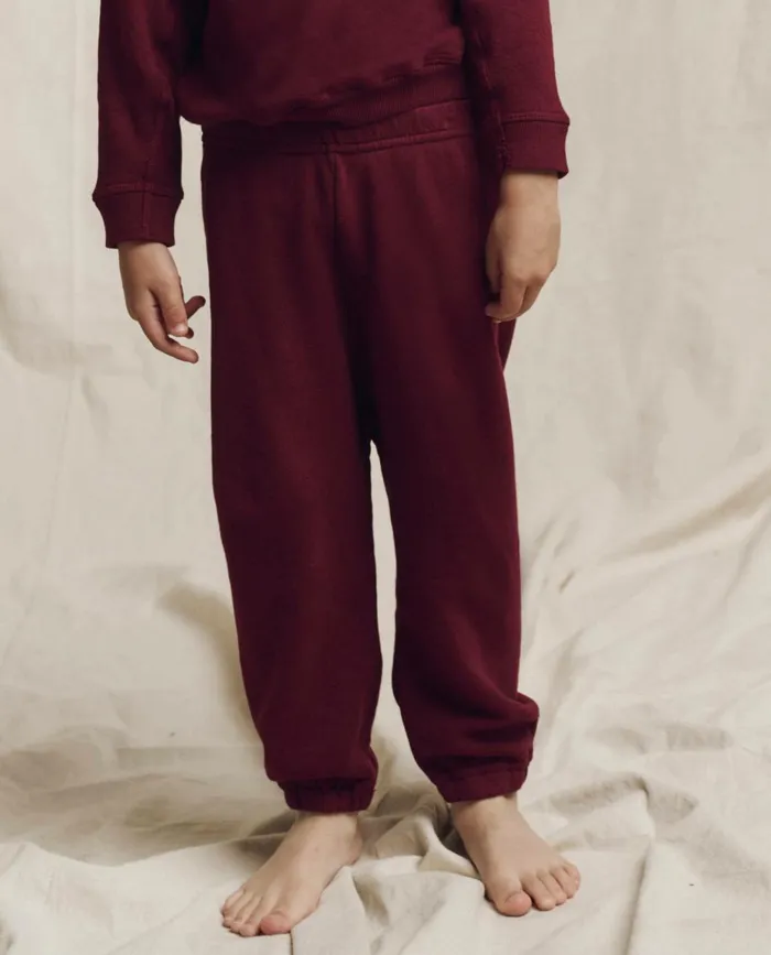 Tees and Sweats Kids The Great The Little Stadium Sweatpant Solid Plum