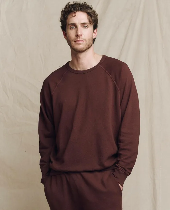 Tees and Sweats Men The Great The Men039s College Sweatshirt Toasted Walnut
